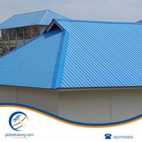rangka baja ringan atap spandek biru